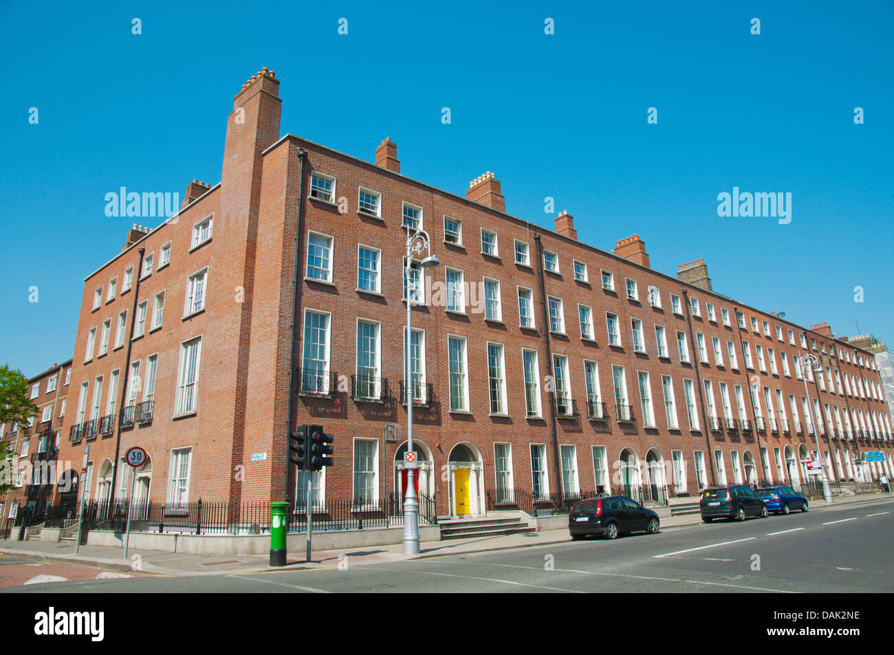 Georgian residential houses Mountjoy square northside Dublin Ireland Europe Stock Photo