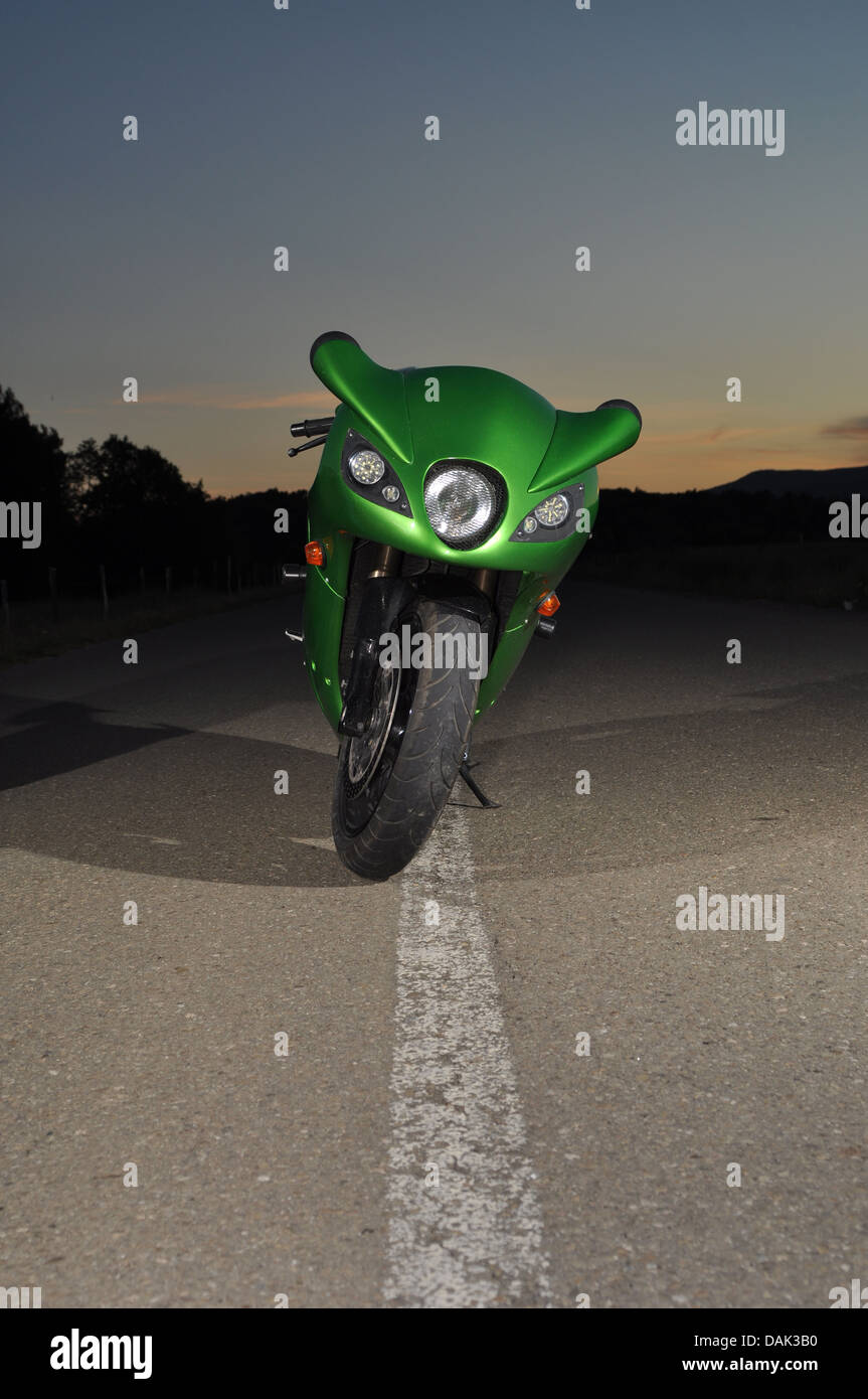 green sports bike