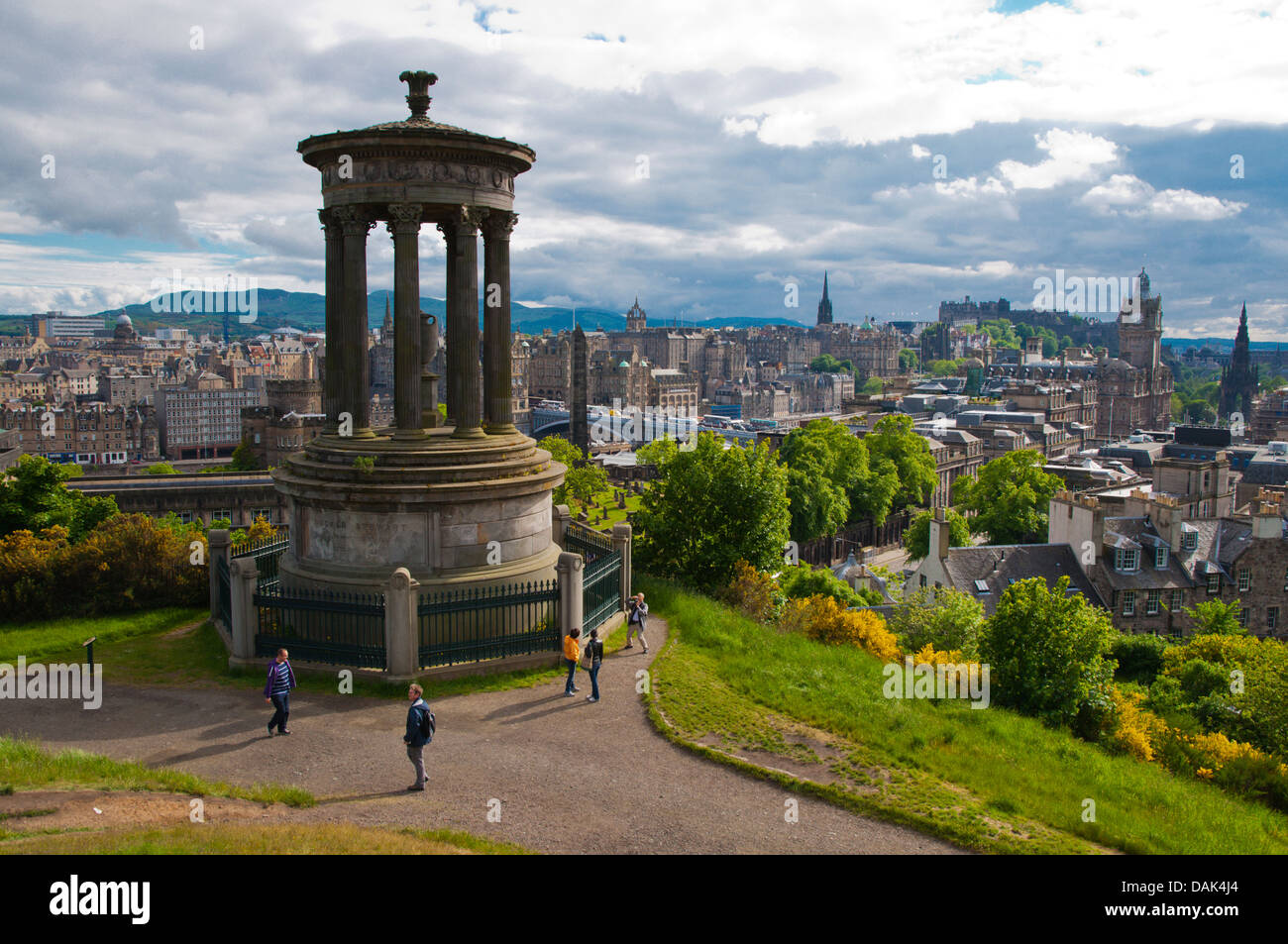 Dugalt Stewart Monument in Calton Hill central Edinburgh Scotland Britain UK Europe Stock Photo