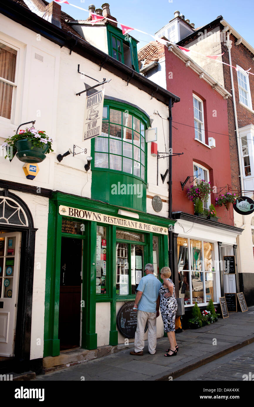 Browns restaurant and pie shop, Steep hill, Upper Lincoln Stock Photo