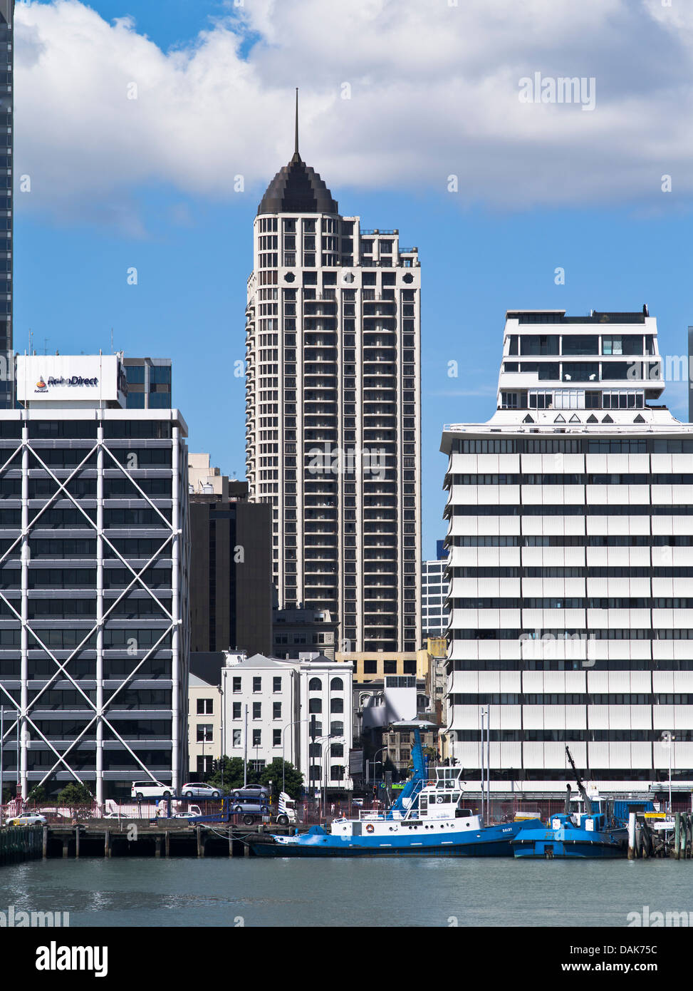 dh Auckland Harbour AUCKLAND NEW ZEALAND Auckland city waterfront skyscraper buildings Stock Photo