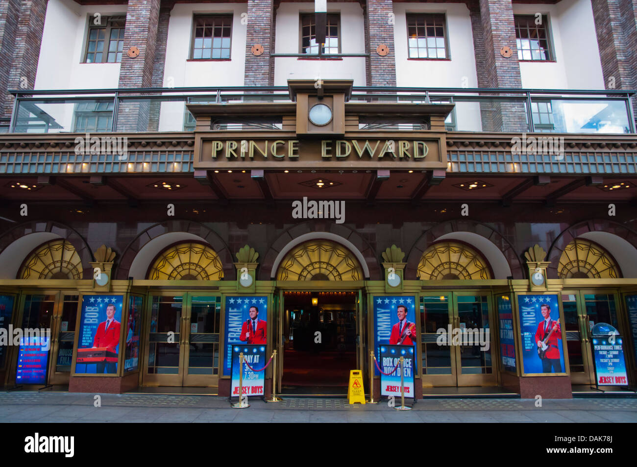 Prince Edward Theatre exterior Old Compton Street Soho district central London England Britain UK Europe Stock Photo