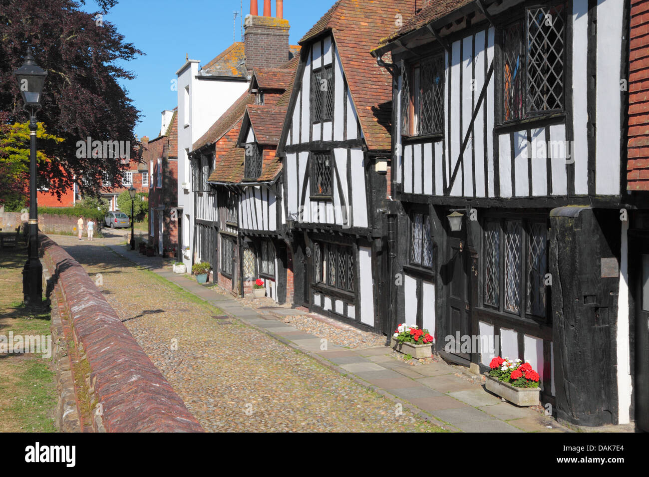 Medieval timber framed houses in Church Square Rye East Sussex England UK Stock Photo