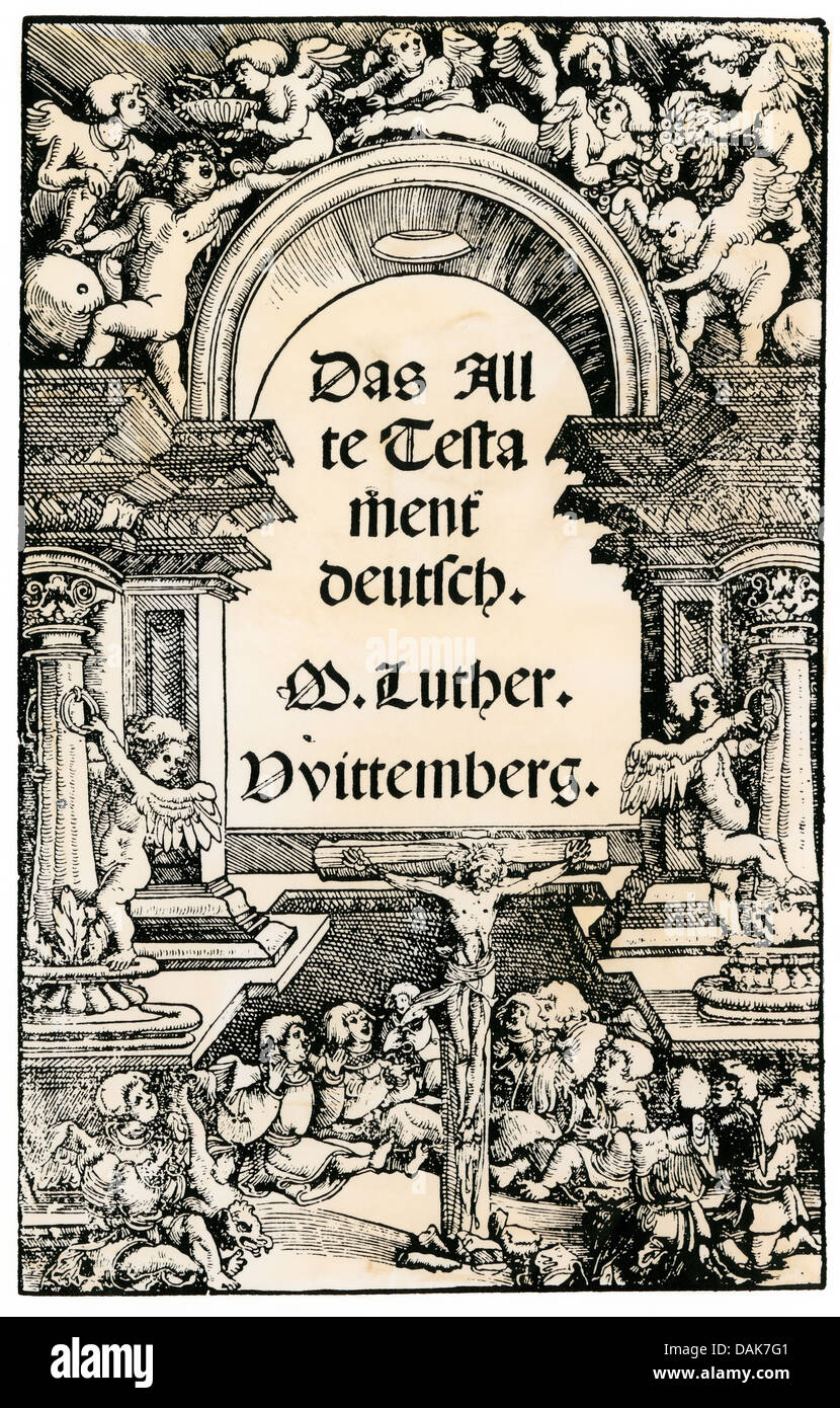 First Edition Title Page Of Martin Luther s Translation Of The Bible 