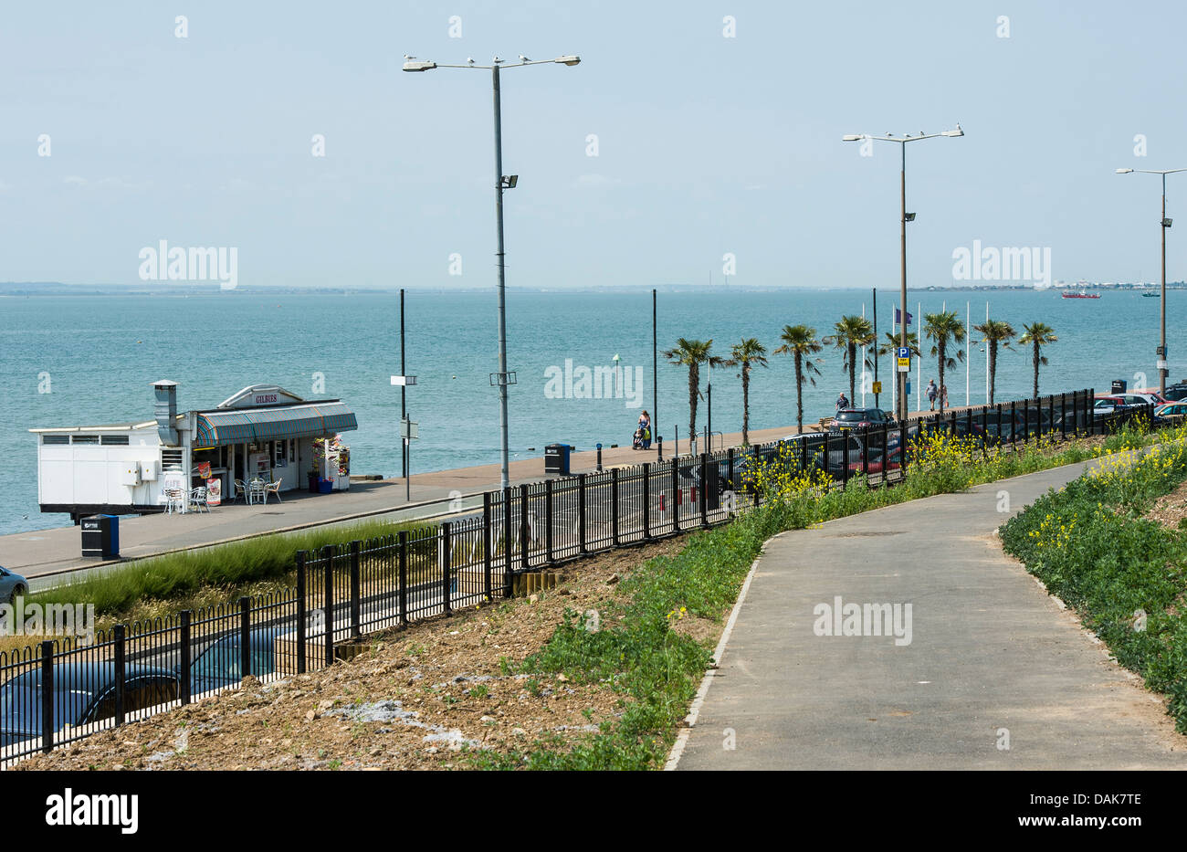 Promenade and seafront at Southend on sea, Essex, UK. Stock Photo