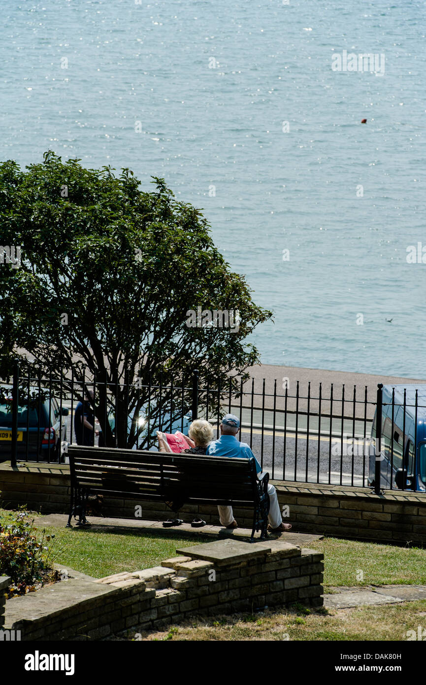 Clifftown gardens, overlooking the seafront at Southend on sea, Essex, UK. Stock Photo