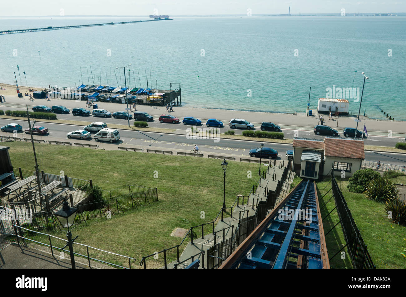 The cliff lift, Southend on sea, Essex, UK. Stock Photo