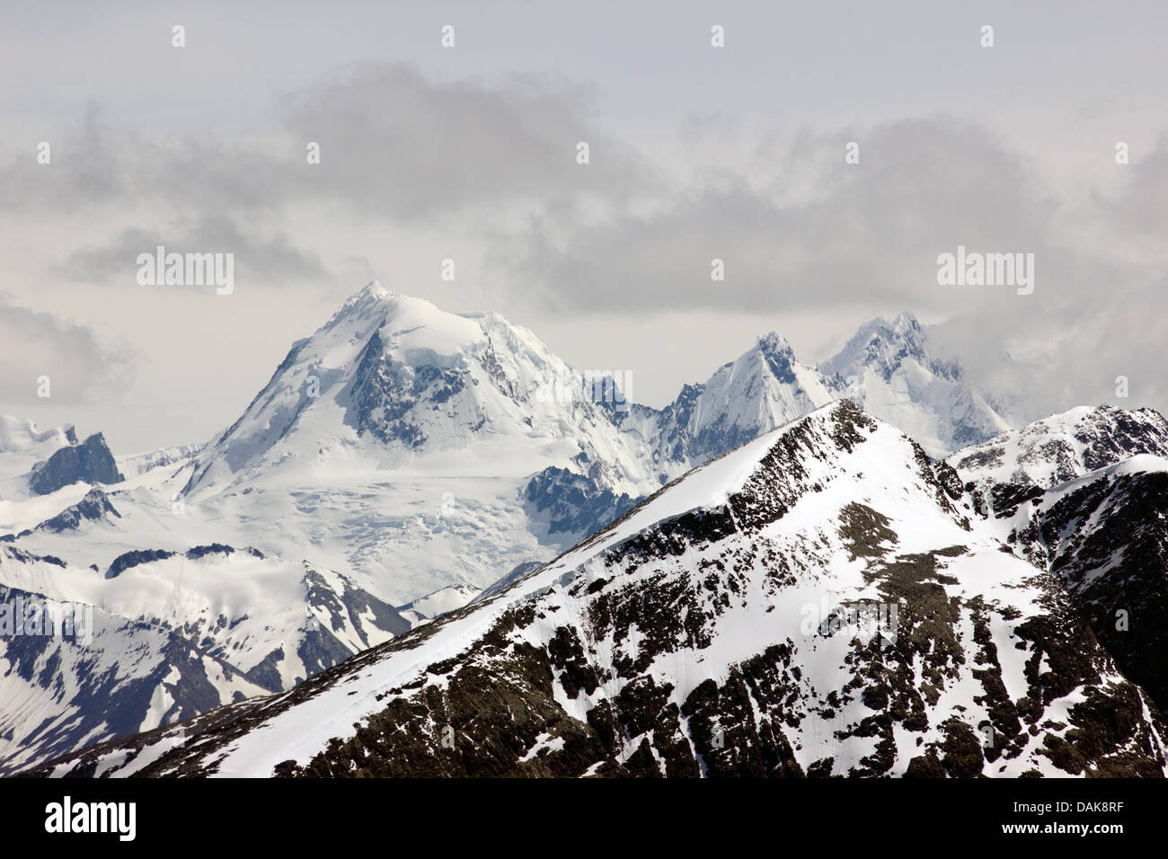 Darwinkordilliera with Monte Darwin (highest mountain of Tierra del