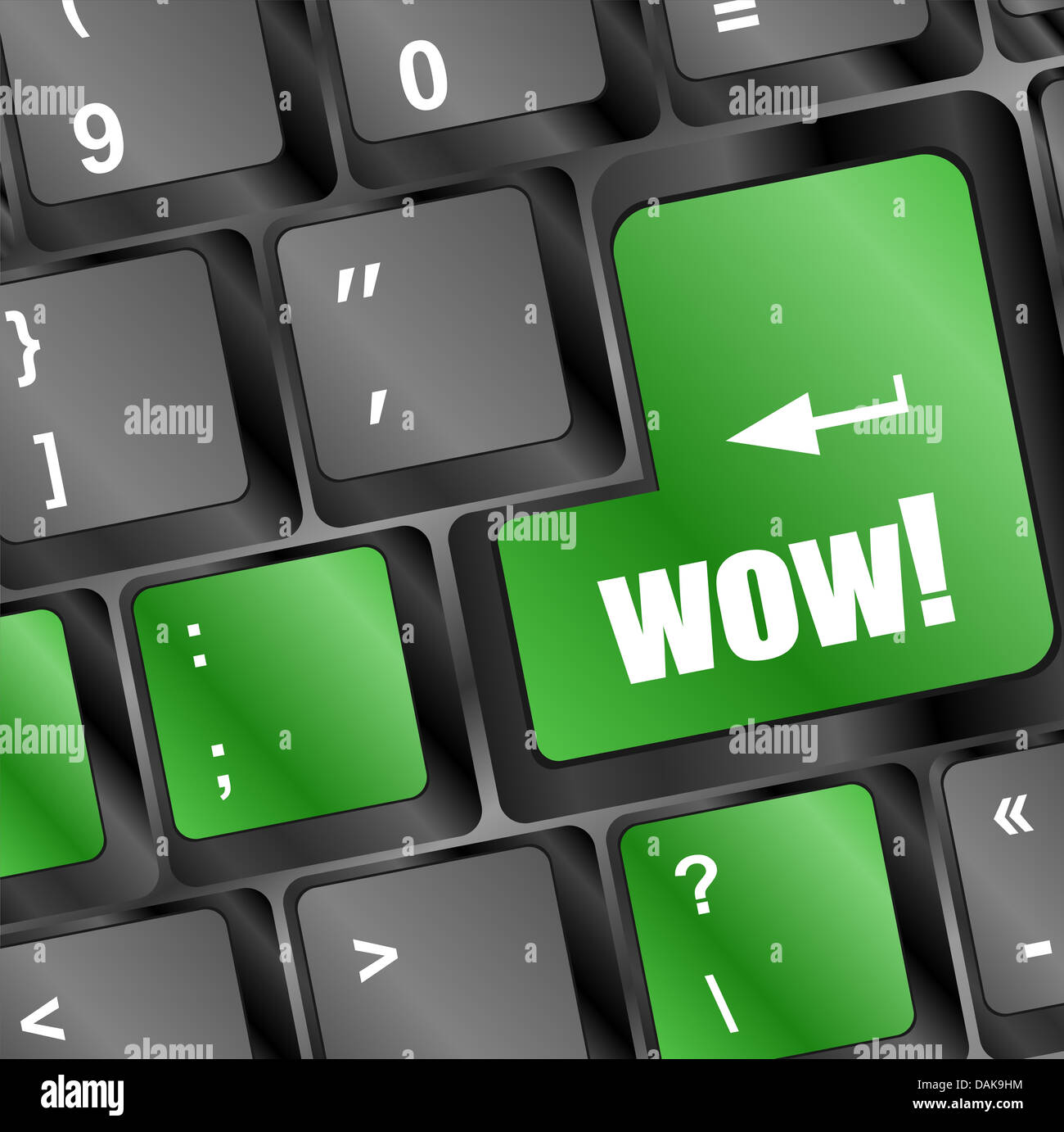 wow button on computer keyboard key Stock Photo Alamy