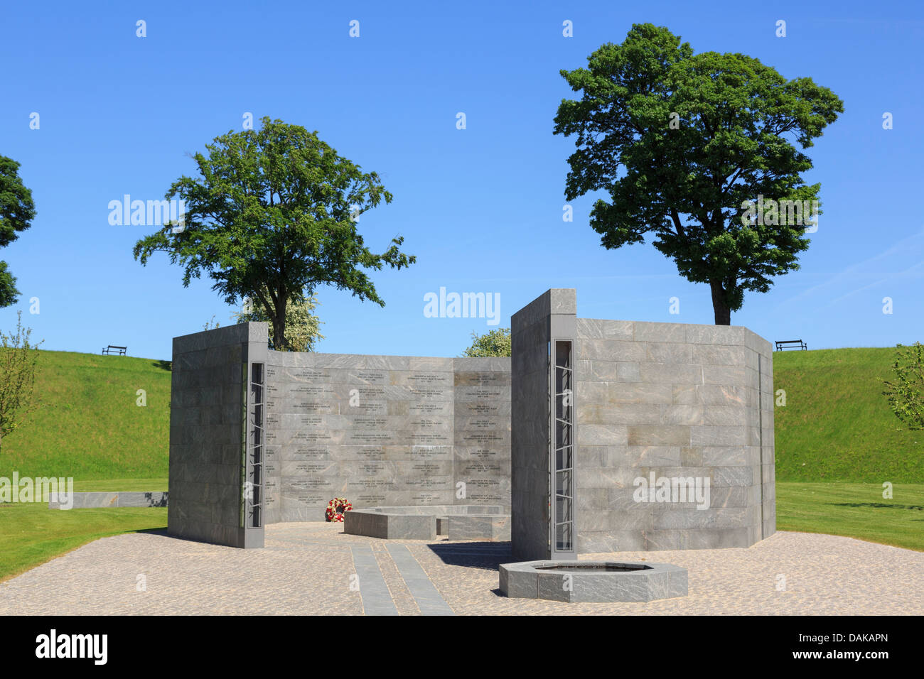 New Danish National Monument of Remembrance war memorial to dead soldiers in Kastellet Frederikshavn Citadel Copenhagen Denmark Stock Photo