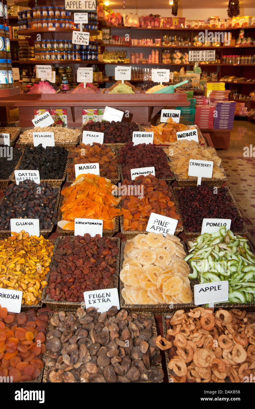 Türkei, Provinz Antalya, Side, getrocknete Früchte Stock Photo