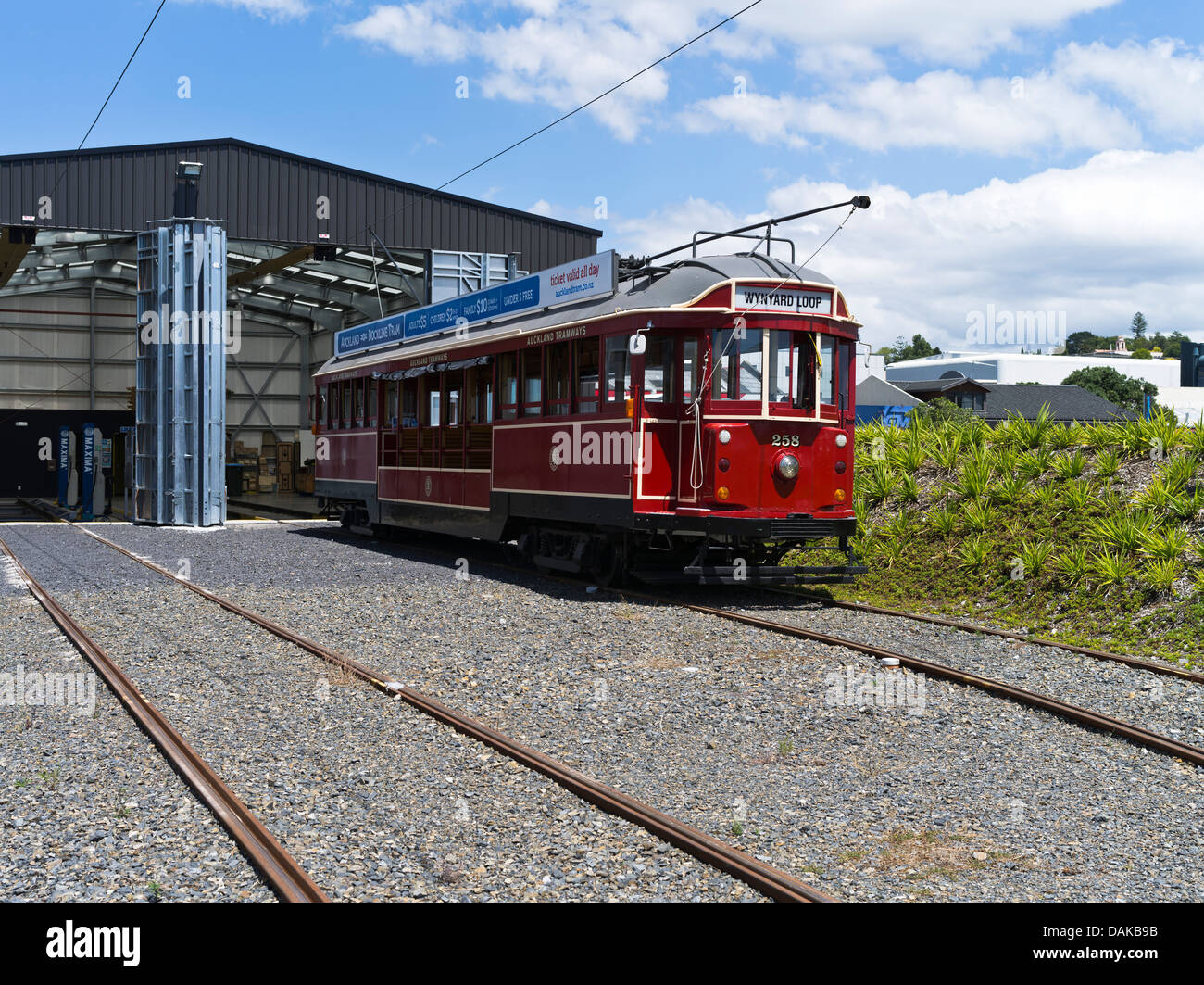 dh Wynyard Quarter AUCKLAND NEW ZEALAND Wynyard Tram depot sheds Stock Photo