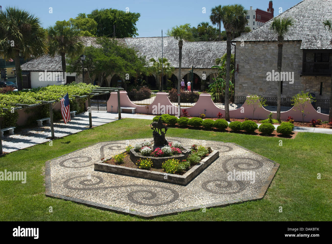 GARDENS CASA DEL HIDALGO SAINT AUGUSTINE FLORIDA USA Stock Photo