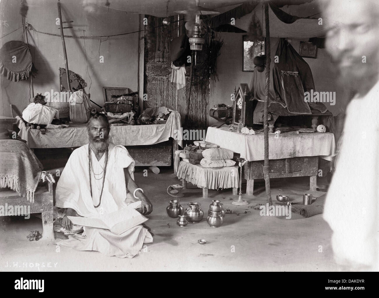 Coolie Temple, Trinidad, ca 1890, by J.H. Horsey Stock Photo