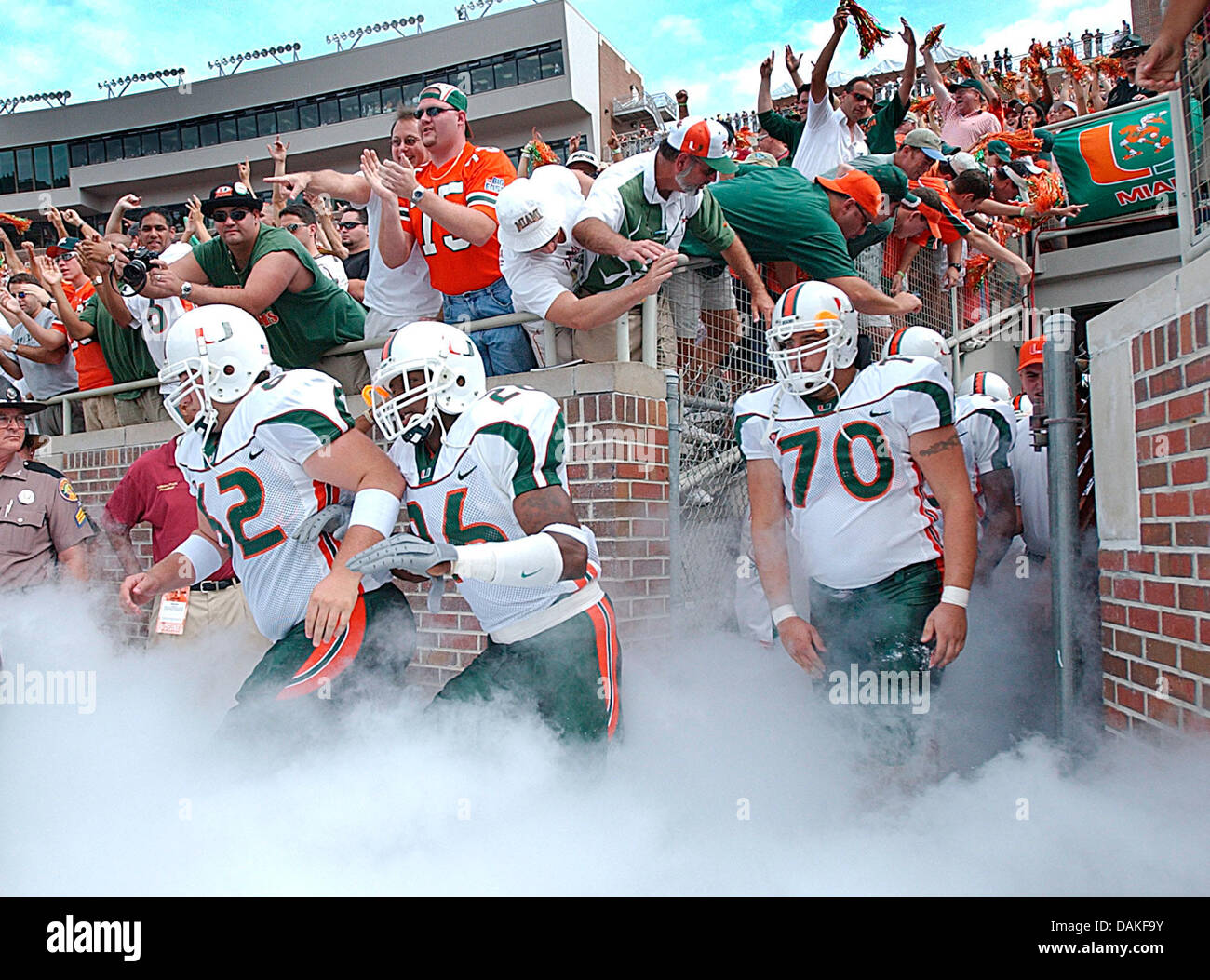 University of Miami Sean Taylor plays in a game again the Florida State  Seminoles on October 11,2003 at Doak Campbell Stadium in Tallahassee,Fl.(AP  Photo/Tom DiPace Stock Photo - Alamy