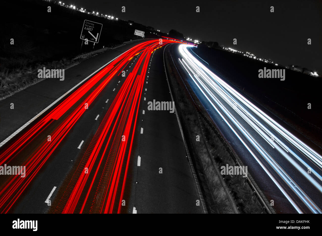 Red and blue trails hi-res stock photography and images - Alamy