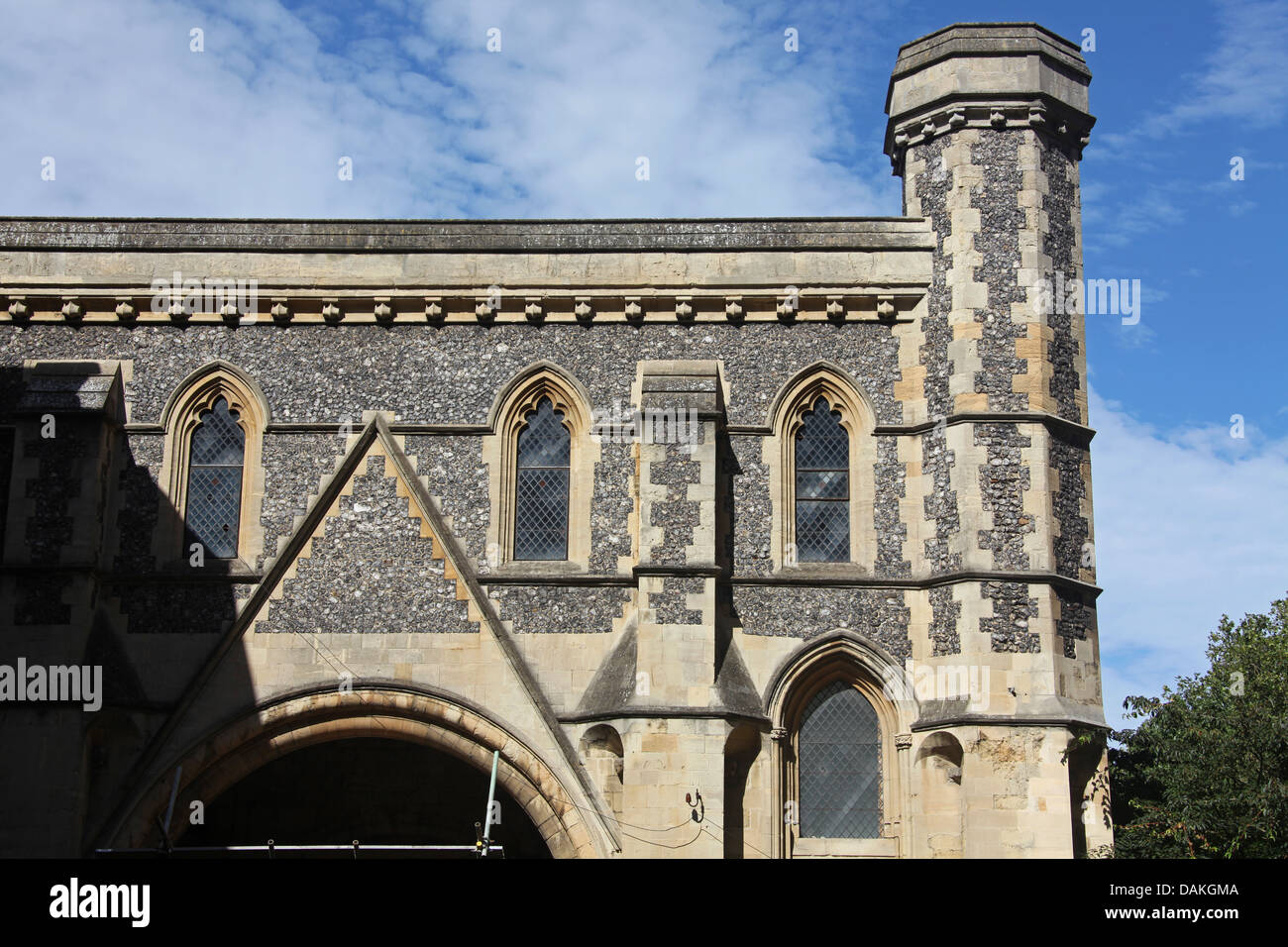 An old Gatehouse building constructed of Flint and cement complete with