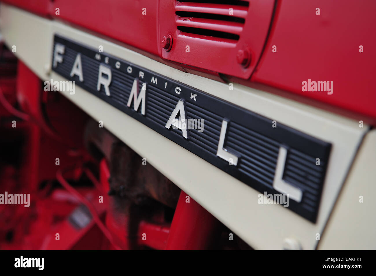 International Harvester antique tractor detail Stock Photo