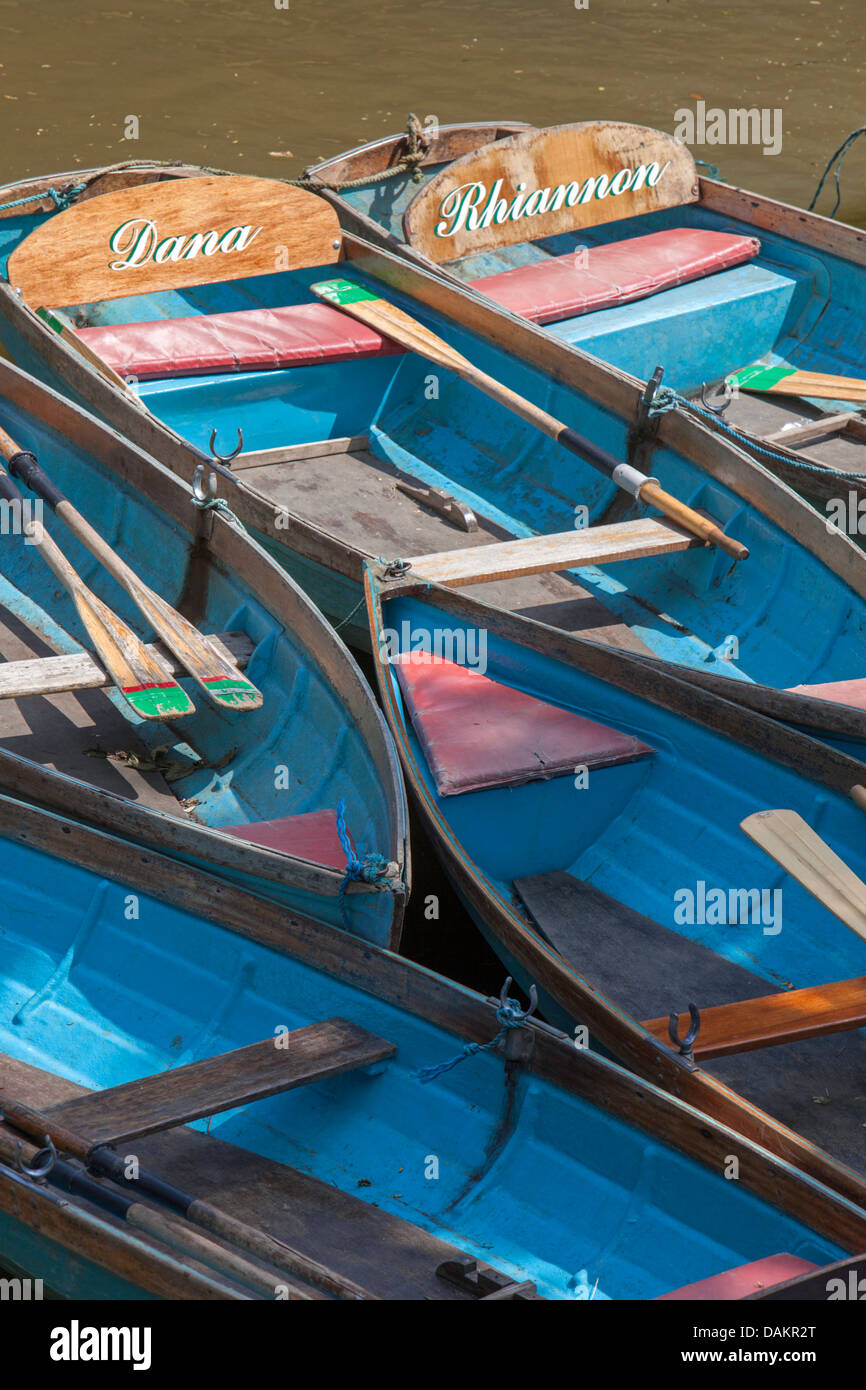 Punts on the The River Cherwell in Oxford, Oxfordshire, England, UK Stock Photo