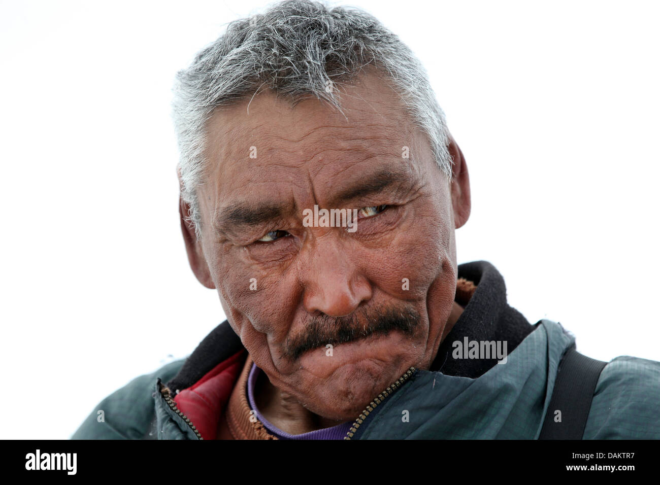 portrait of an inuit, Canada, Nunavut Stock Photo