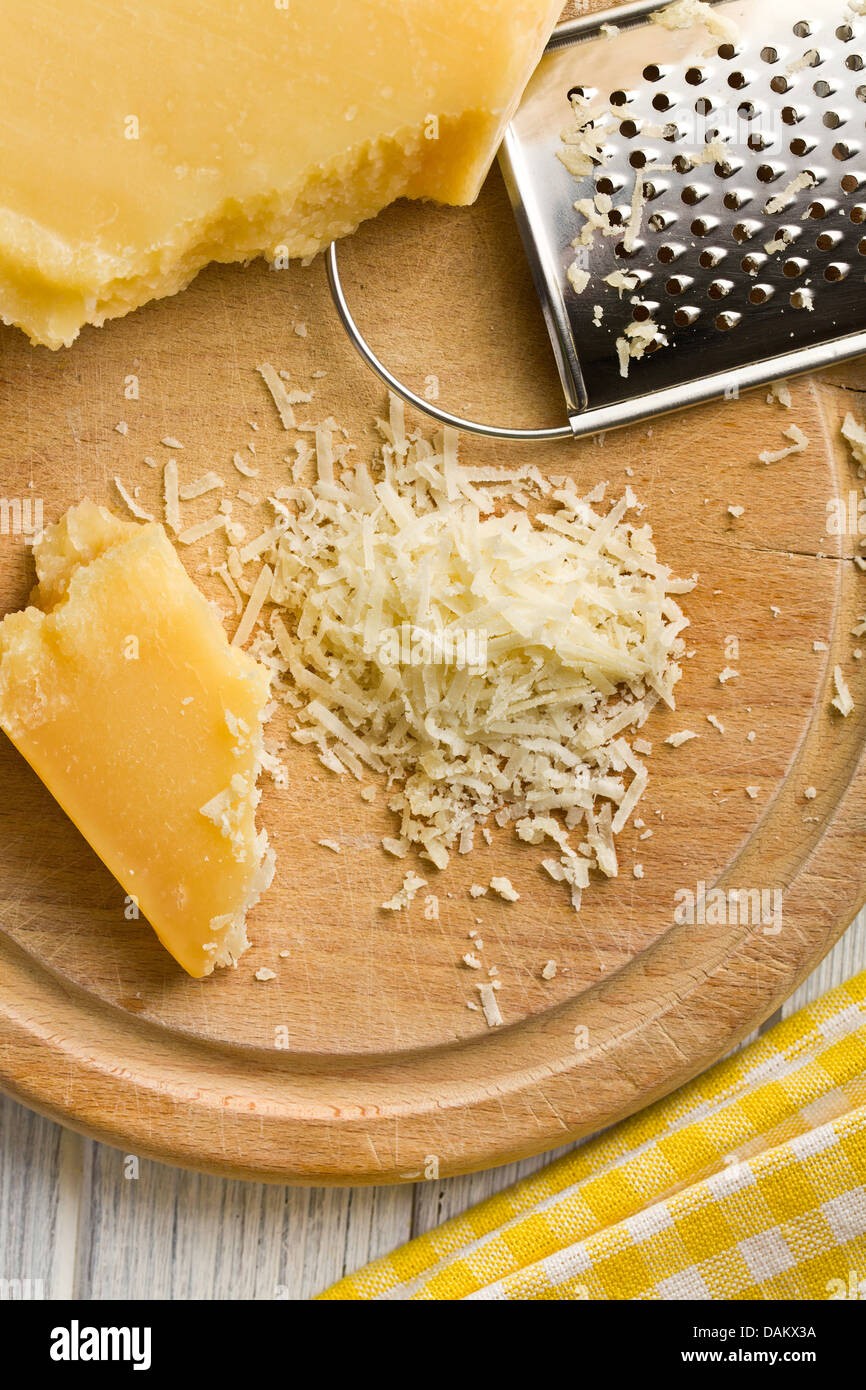 the grated italian hard cheese Stock Photo Alamy
