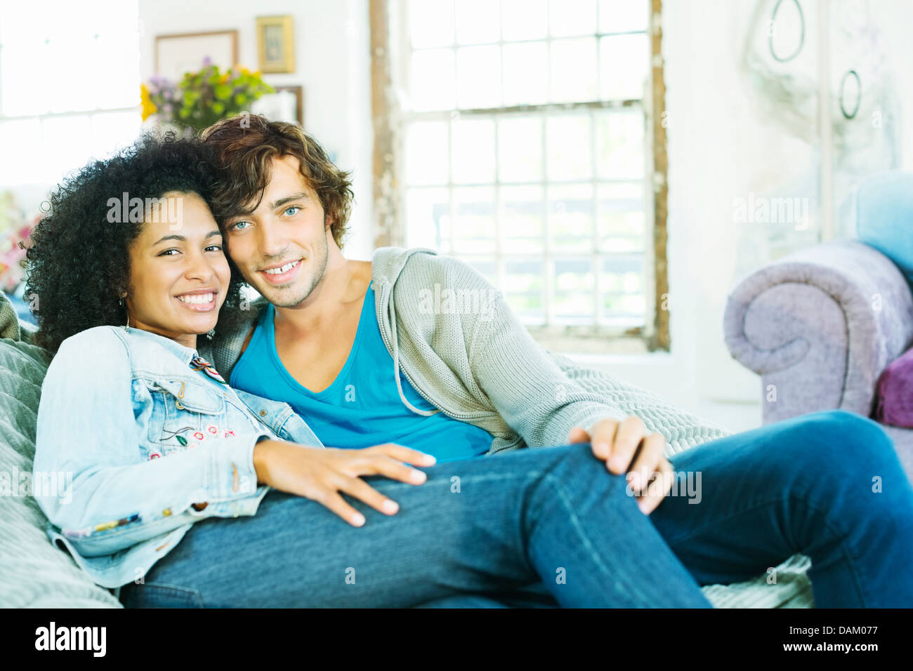 Portrait couple relaxing together hi-res stock photography and images ...