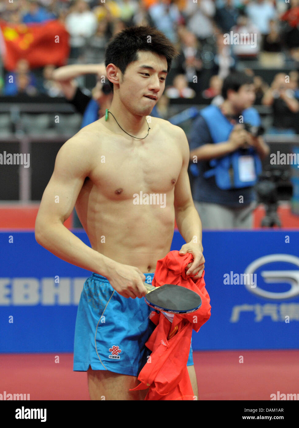 Zhang Jike China Celebrates After Hi res Stock Photography And Images 