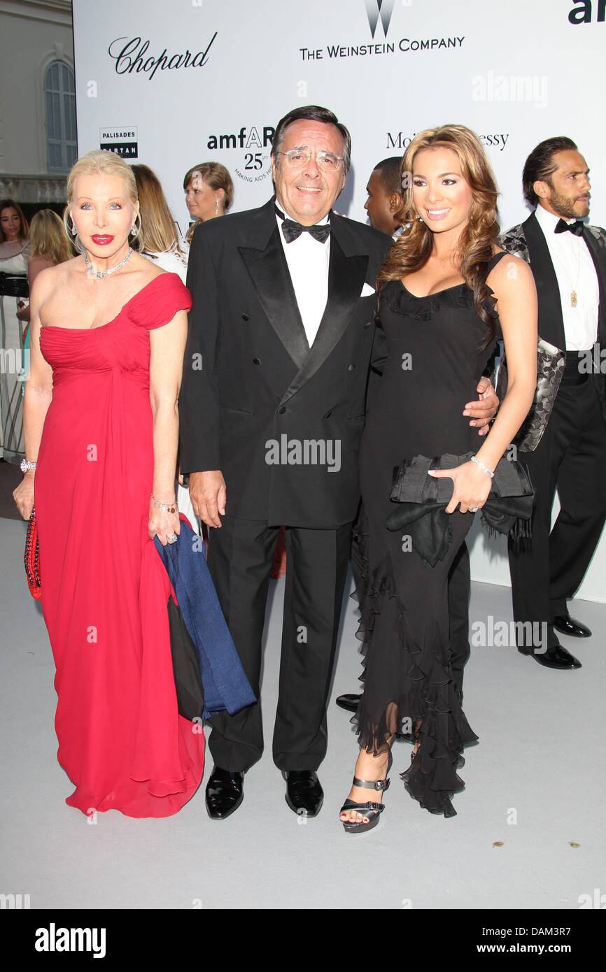 German Ute Henriette Ohoven L R Mario Ohoven And Daughter Chiara Ohoven Attend Amfar S Cinema Against Aids Gala During The 64th Cannes International Film Festival At Hotel Du Cap In Cap D Antibes France On