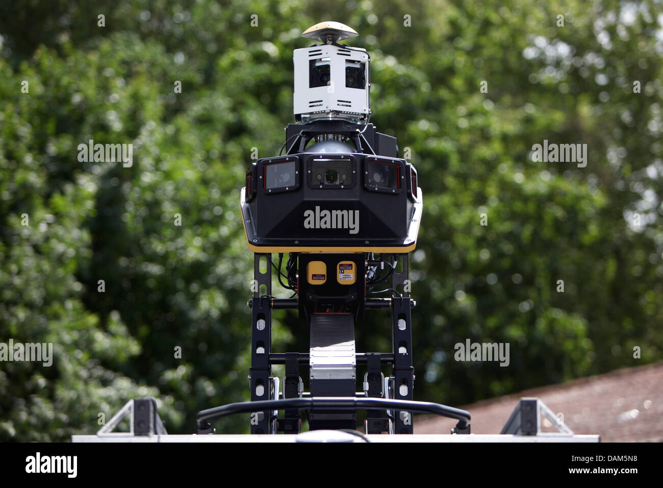 A Bing Maps Streetside camera car drives through a street in Nuremberg ...