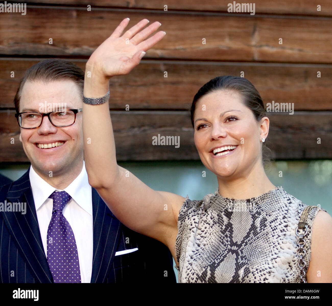 Swedish Crown Princess Victoria and her husband, Prince Daniel, pose