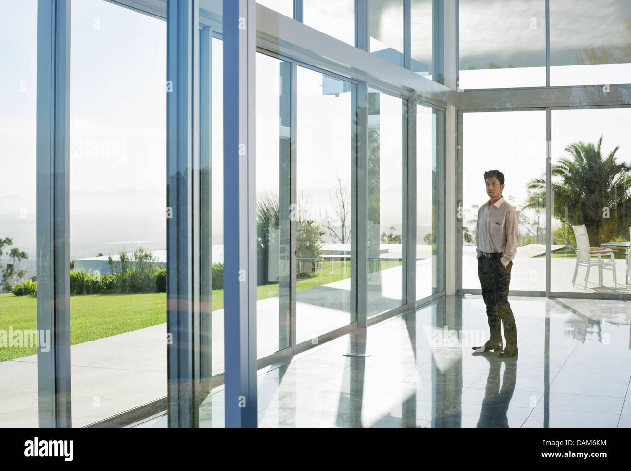 Businessman standing in office Stock Photo