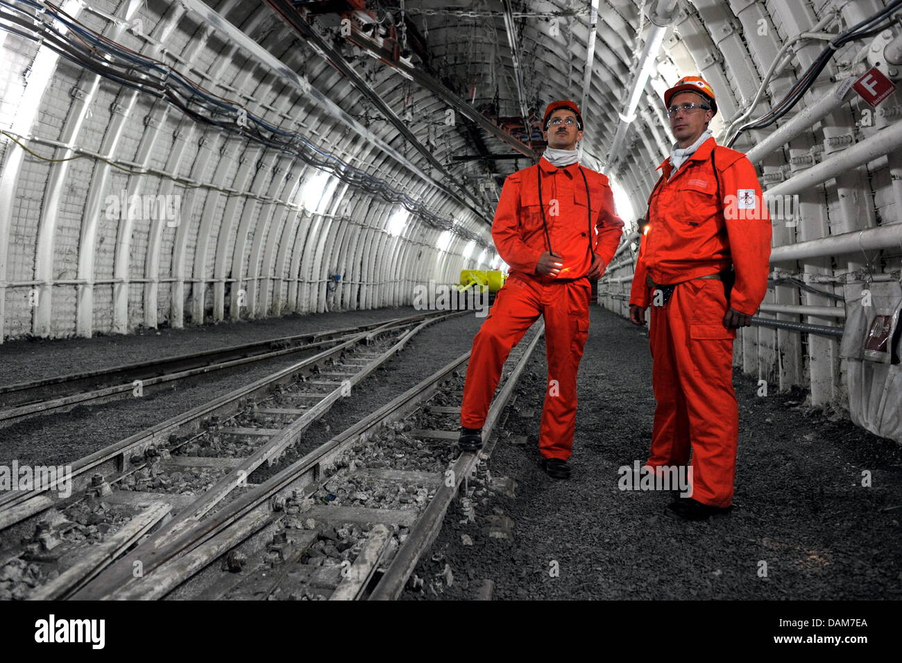 Miners Are Pictured On Level Of The Coal Mine Prosper Haniel In