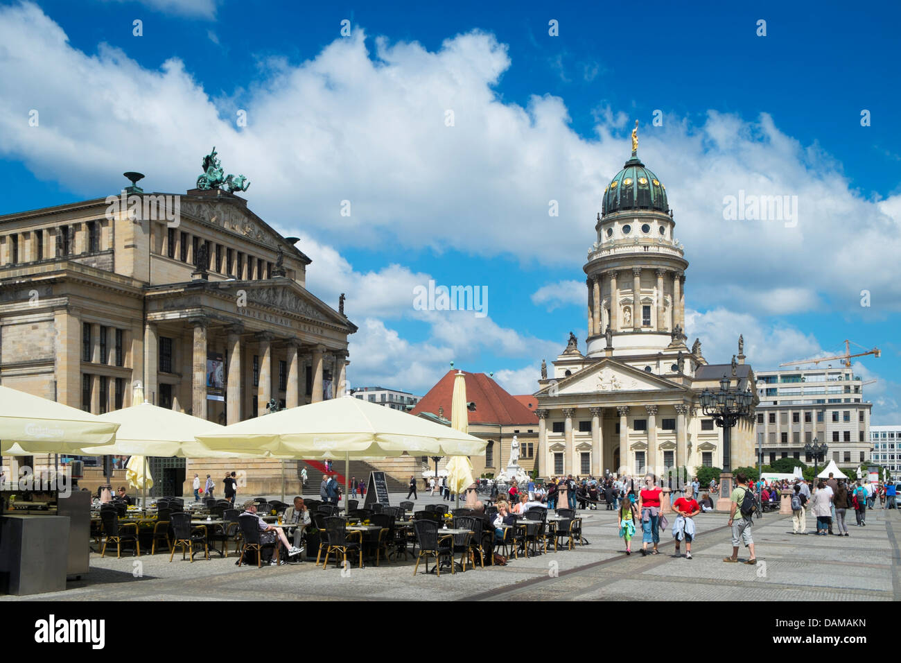 View of historic Gendarmenmarkt square in Mitte Berlin Germany Stock Photo
