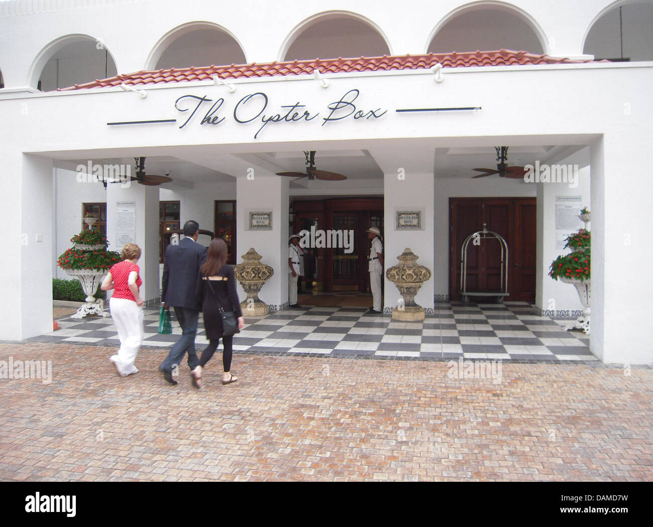 The picture shows the entrance of the legendary Oyster Box Hotel in  Umhlanga Rocks, South Africa, 17 May 2011. After the wedding of Monaco's  dream couple Charlene and Prince Albert II plans