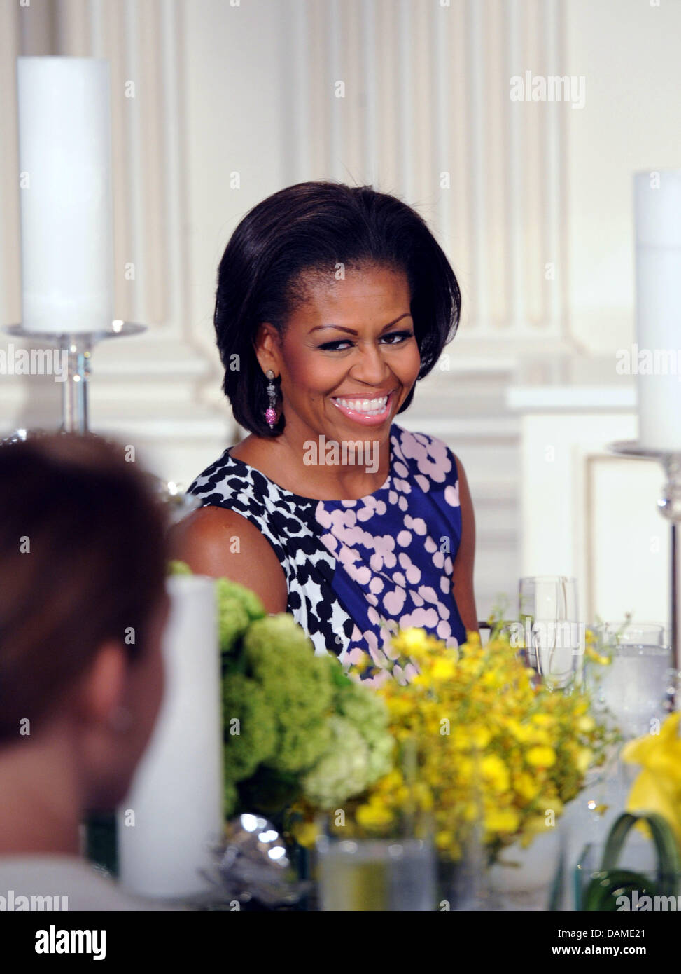 Michelle obama dress hi-res stock photography and images - Alamy