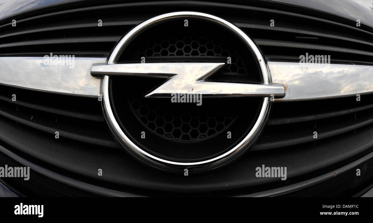 Logo of the German automobile manufacturer Opel with seat in Ruesselsheim -  Adam Opel AG Stock Photo - Alamy