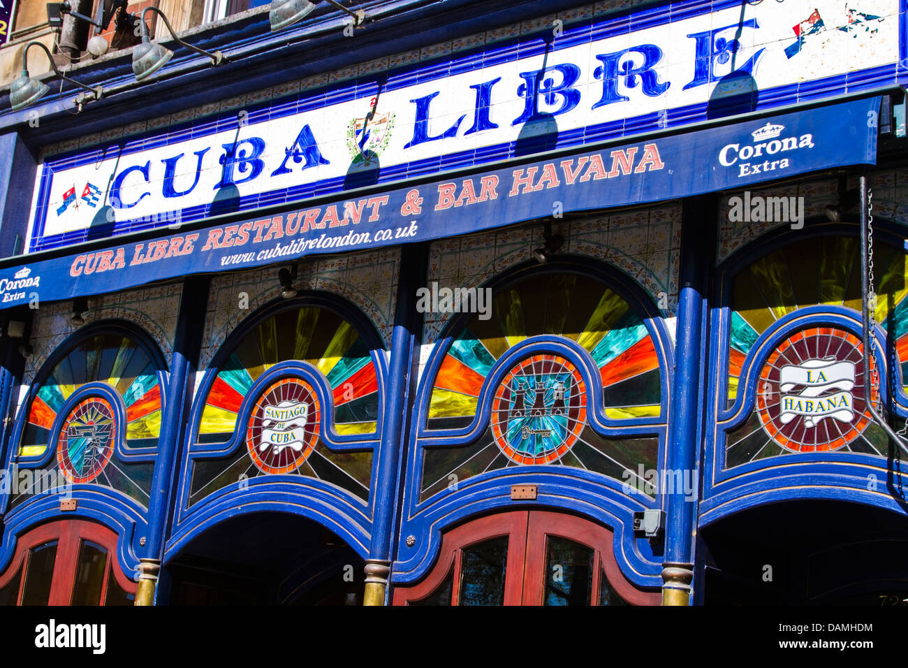 Cuba Libre restaurant front on Upper street Islington, London Stock Photo