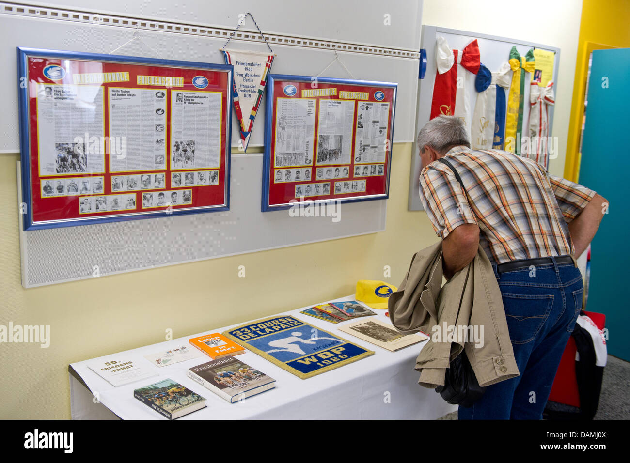 A Man Visits The House Of Sport Haus Des Sports In Berlin