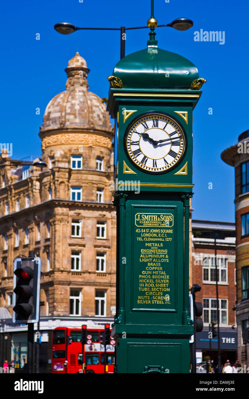 J.Smith&Sons clock tower at the Angel intersecction City road, London Stock Photo