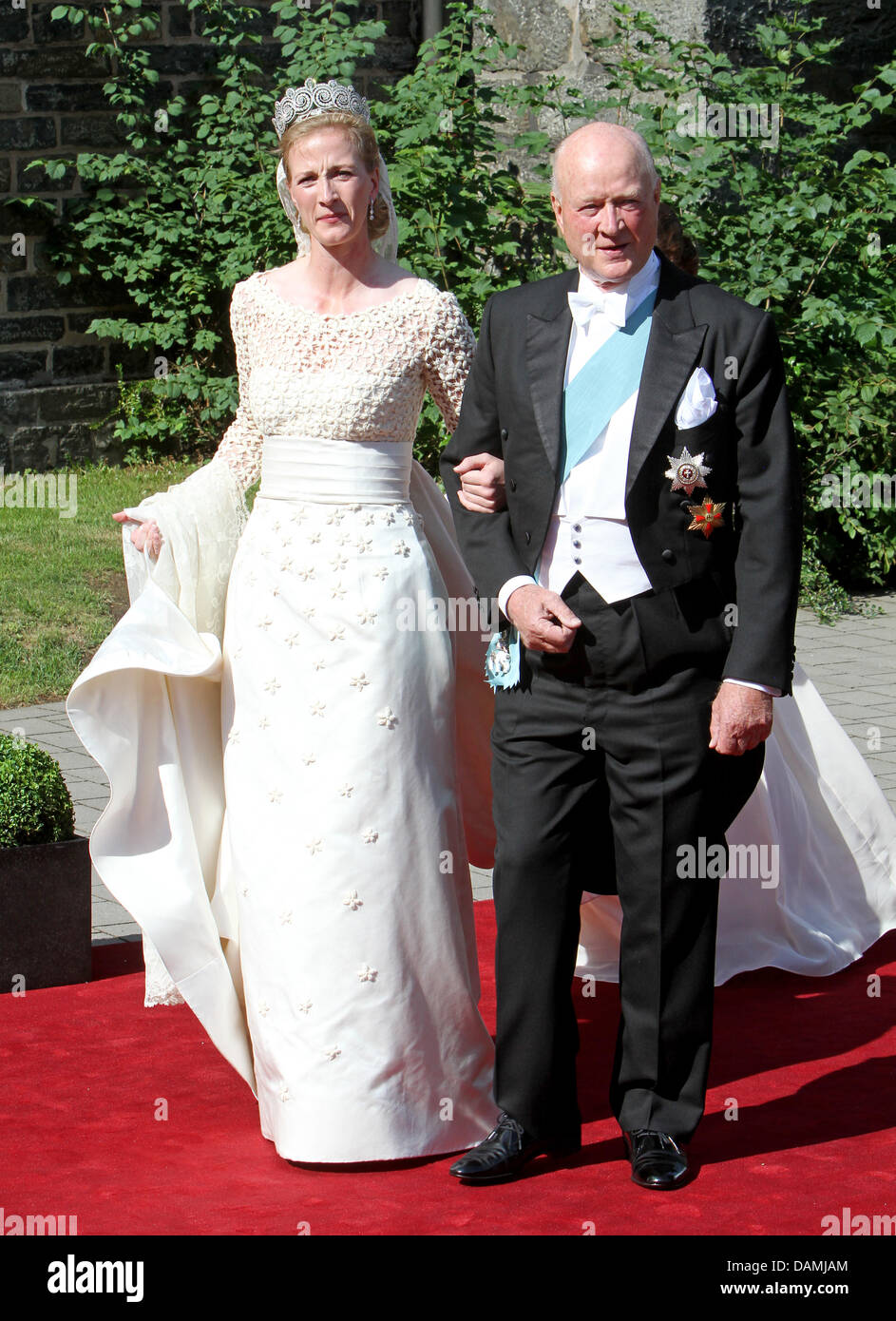 Princess Nathalie of SaynWittgensteinBerleburg and her father, Prince