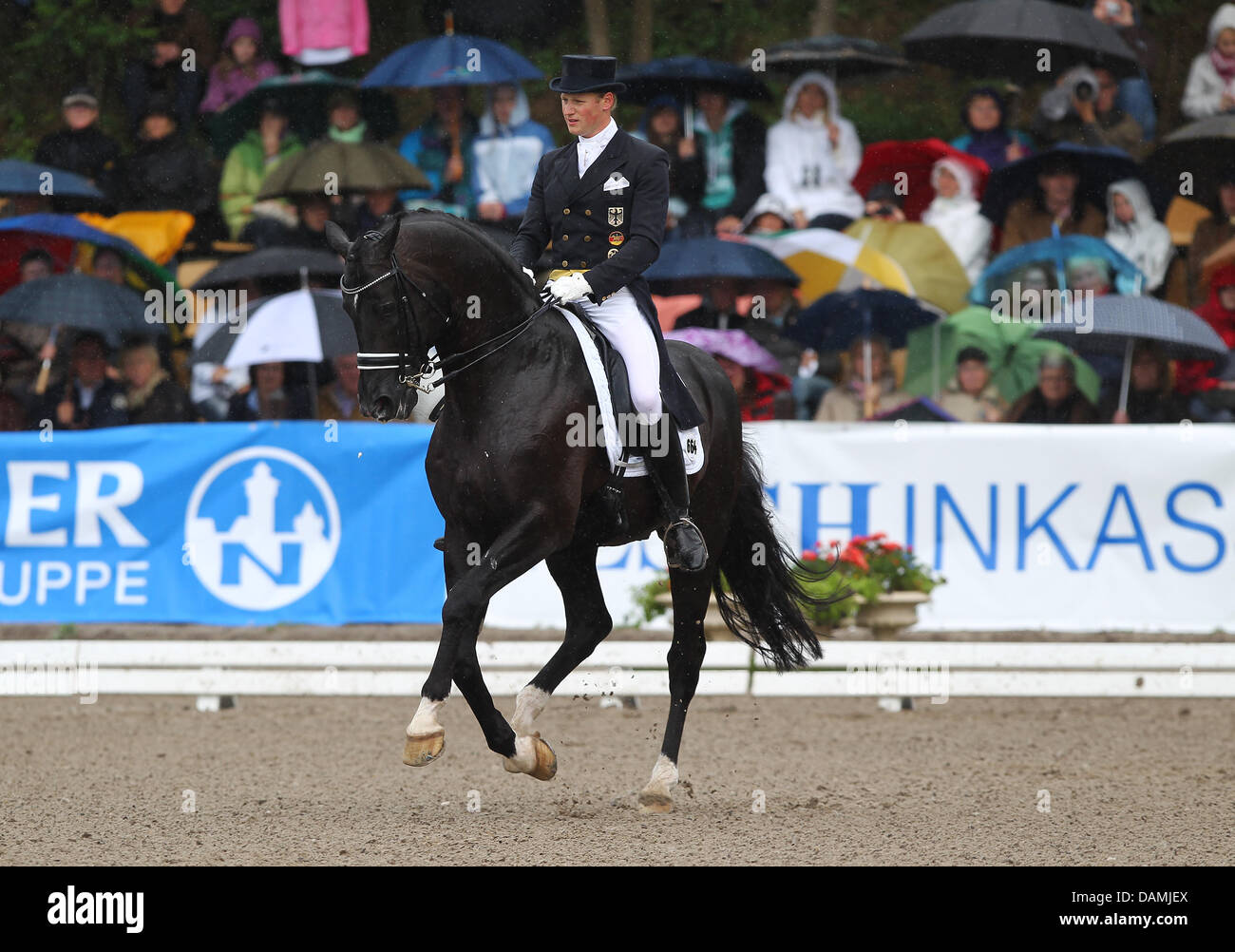 Rider Matthias Rath rides on his horse Totilas at the German Dressage ...