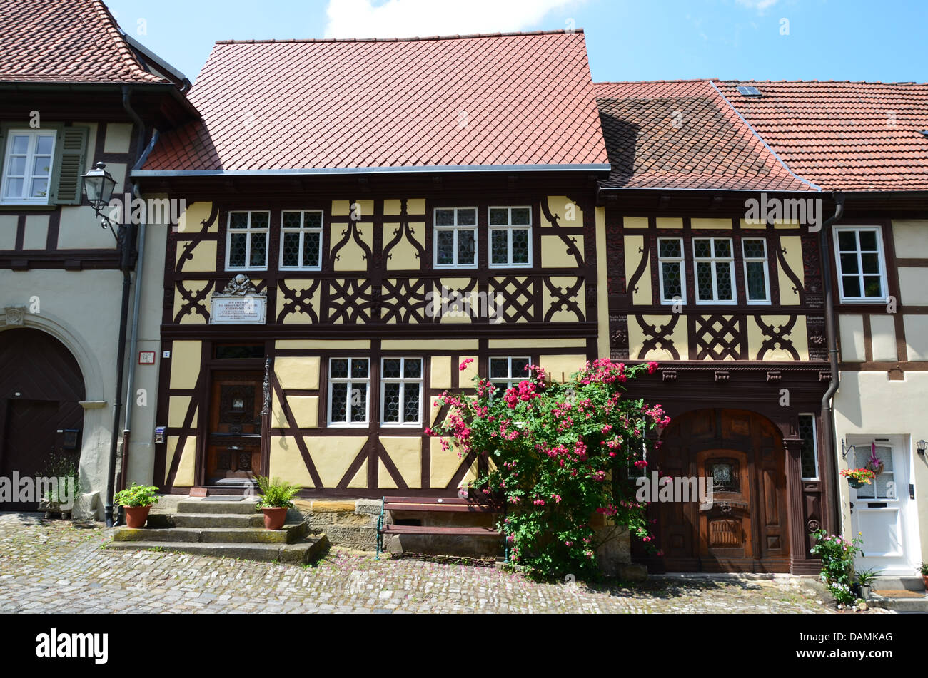 Koenigsberg in Bavaria house where the famous mathematician and astronomer Regiomontanus was born. Germany Stock Photo