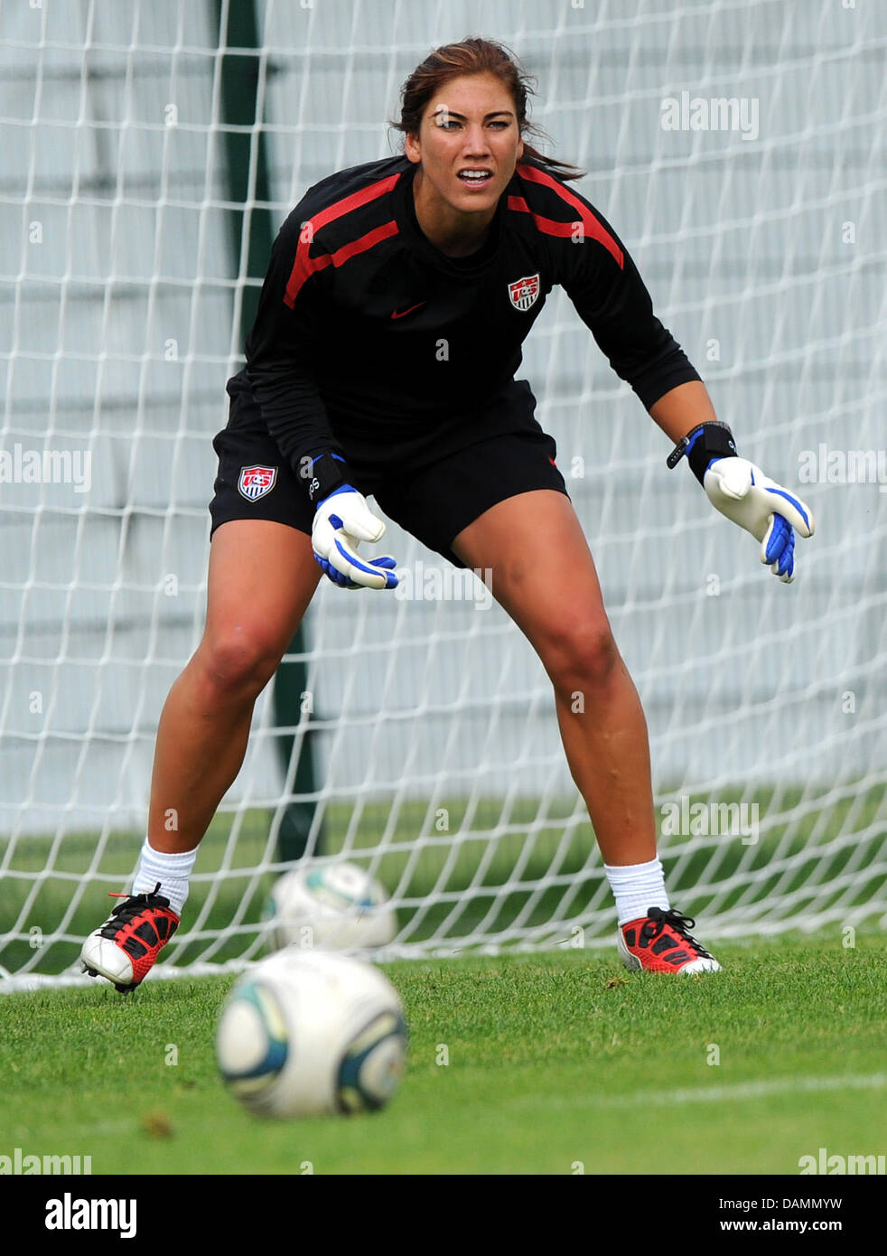 Hope Solo, goalkeeper of the US women's national soccer team, is