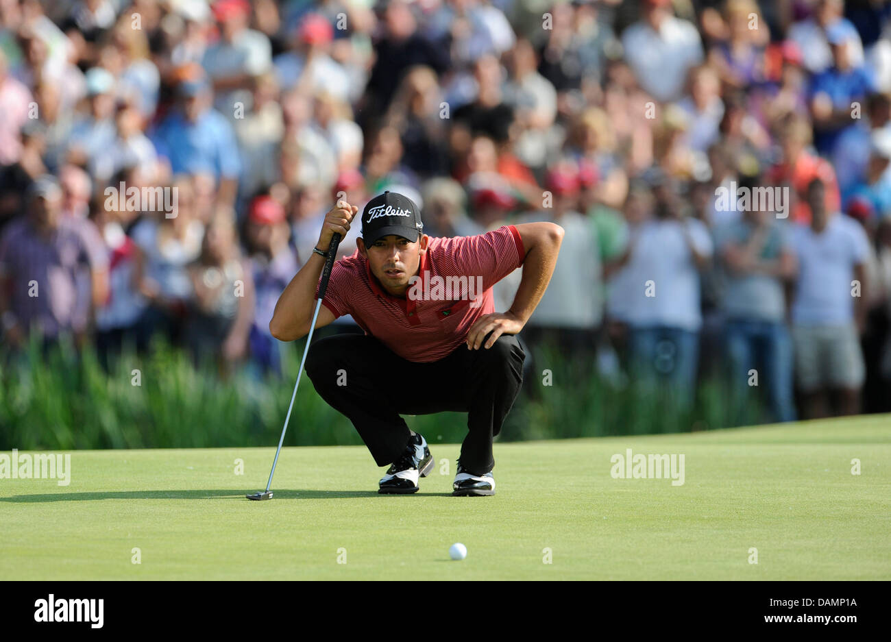 Spanish golf pro Pablo Larrazabal plays in the BMW Open 2011 in