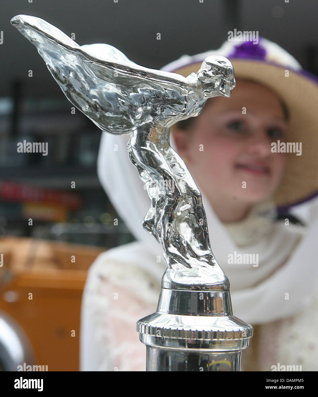 (FILE) An archive photo dated 13 March 2008 shows the hood ornament 'Emily' of the exclusive Rolls-Royce antique car Phantom I from the year 1926 made of silver and built for the Maharaj of Nanpara at the new Messe in Stuttgart, Germany. Europe's money elite should be concerned because of global competition: the mega rich boom region of the Asian Pacific have come in just behind No Stock Photo
