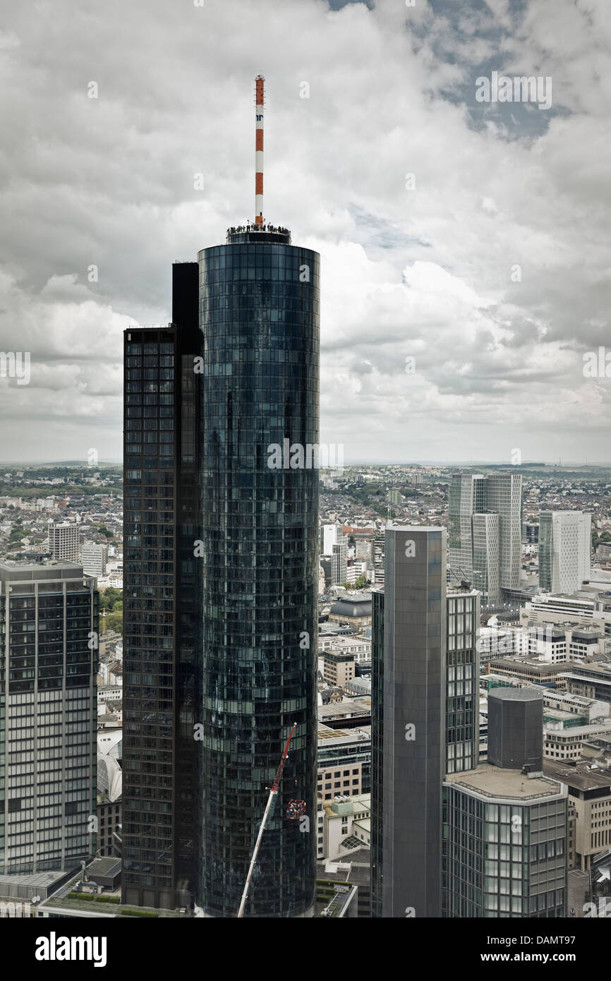 Germany, Hesse, Frankfurt, View of Main Tower Stock Photo