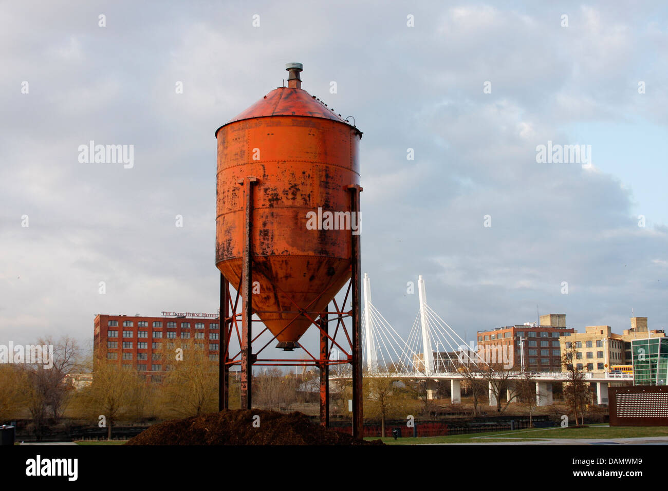 Butler Water Tower located on the Menomonee River at Harley Davidson