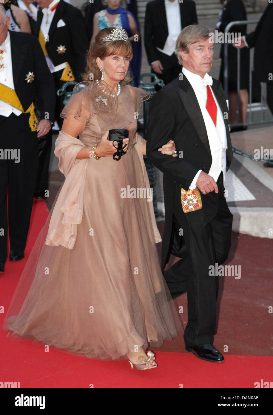 Bavarian Prince Leopold and his wife Ursula attend the official dinner ...