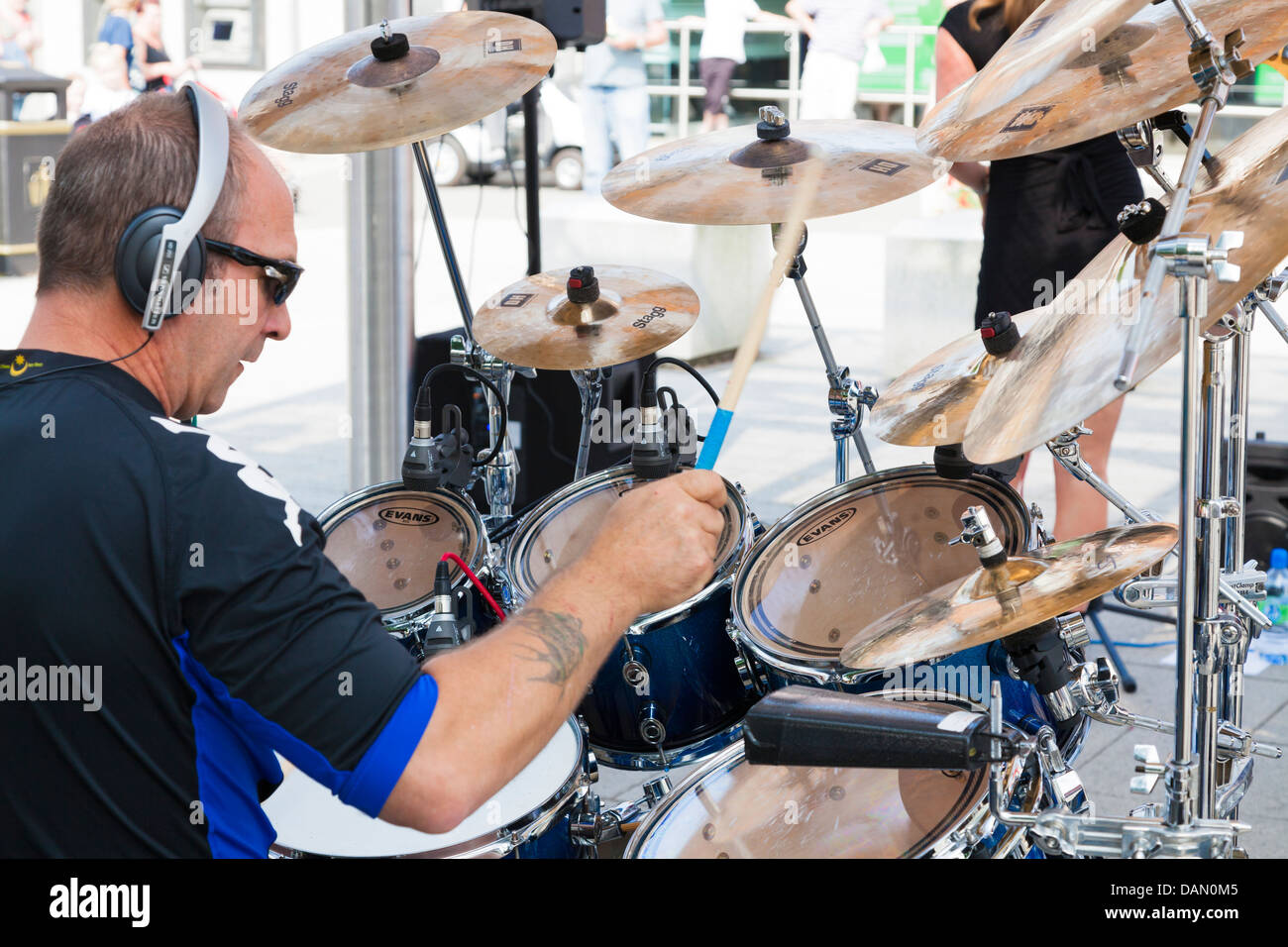 Drum musician band playing hires stock photography and images Alamy