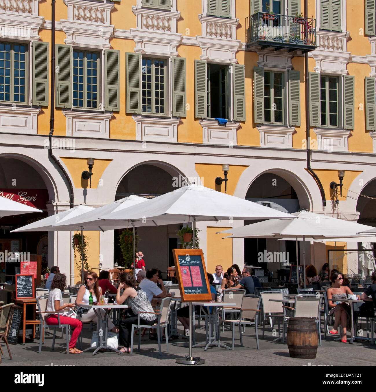 Restaurant Place Garibaldi Nice French Riviera Cote D'Azur France Stock